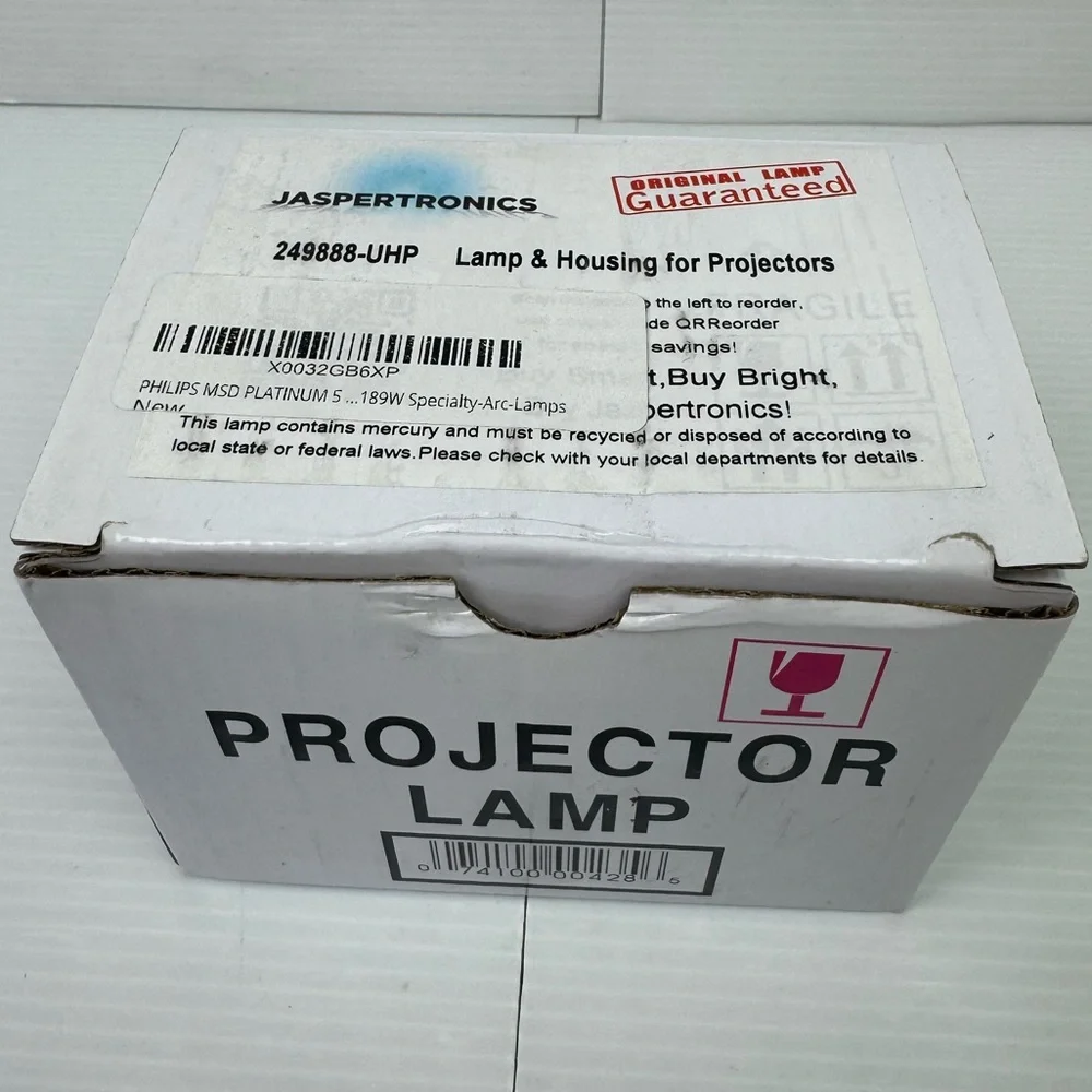 New Philips MSD Platinum 5R 189W Projector Lamp -Jaspertronics 249888-UHP